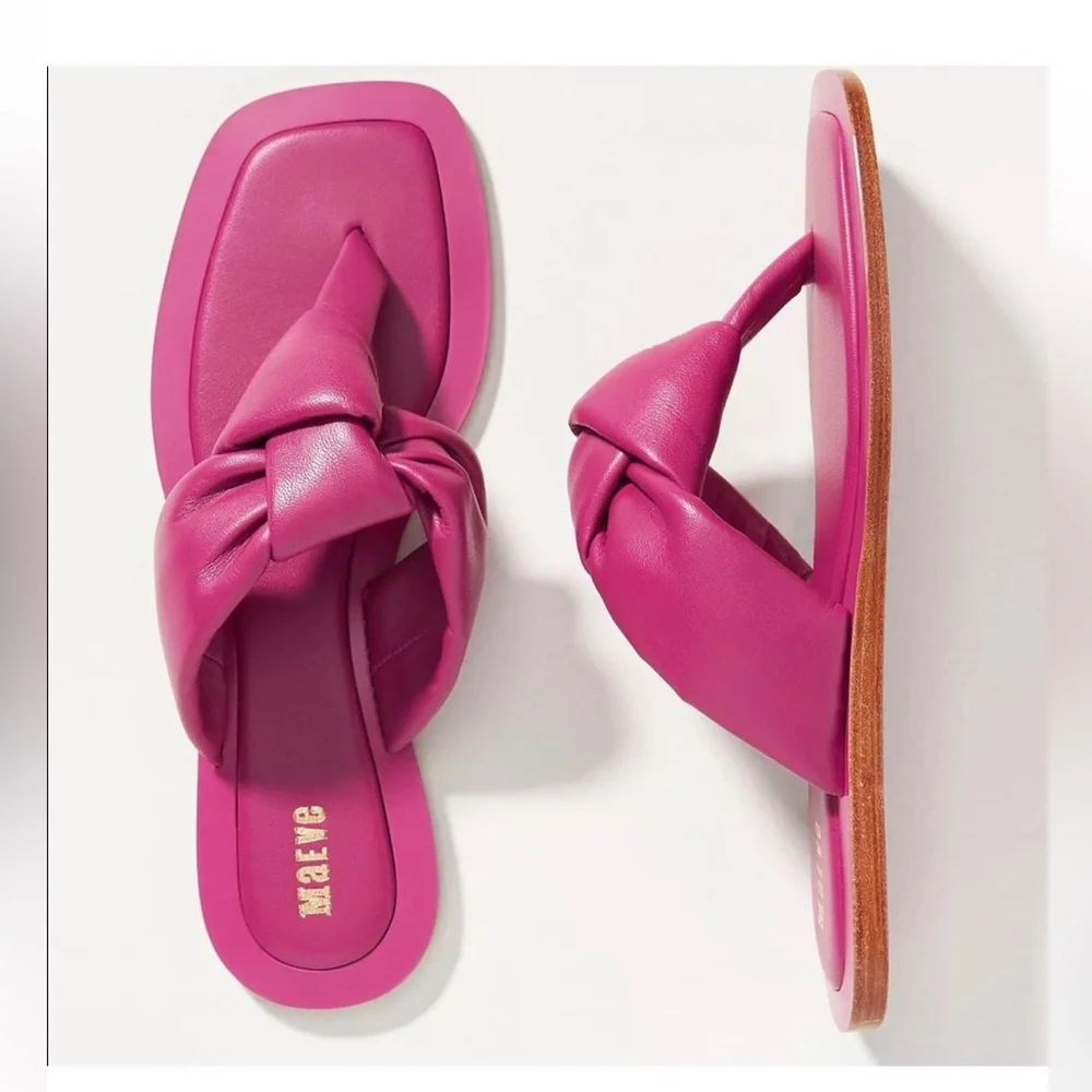 Anthropologie Maeve Puffy Knotted Sandals